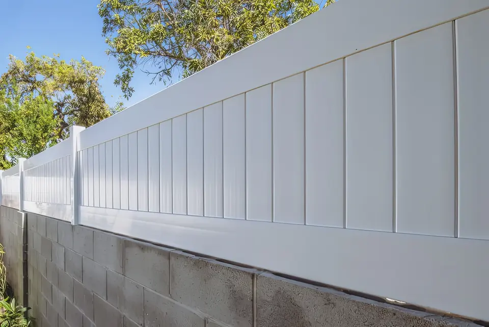 Privacy wall topper on residential property